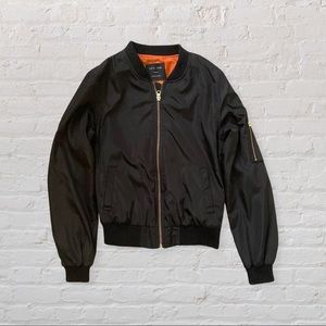 Tree Love Black Bomber Jacket Size S